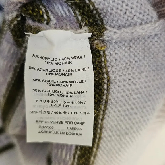 J. Crew Fair Isle Wool Mohair Relaxed Holiday Ski Sweater Small Nordic Scandi - Picture 6 of 7